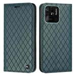 For Xiaomi Redmi 10C S11 RFID Diamond Lattice Flip Leather Phone Case(Green)