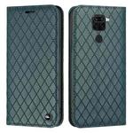 For Xiaomi Redmi Note 9 S11 RFID Diamond Lattice Flip Leather Phone Case(Green)