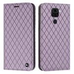 For Xiaomi Redmi Note 9 S11 RFID Diamond Lattice Flip Leather Phone Case(Purple)
