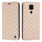 For Xiaomi Redmi Note 9 S11 RFID Diamond Lattice Flip Leather Phone Case(Light Pink)
