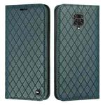 For Xiaomi Redmi Note 9 Pro / Note 9S S11 RFID Diamond Lattice Flip Leather Phone Case(Green)