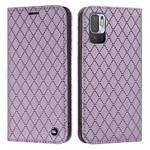 For Xiaomi Redmi Note 10 5G / Note 10T 5G S11 RFID Diamond Lattice Flip Leather Phone Case(Purple)