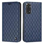 For Xiaomi Redmi Note 11 Global S11 RFID Diamond Lattice Flip Leather Phone Case(Blue)