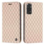 For Xiaomi Redmi Note 11 Global S11 RFID Diamond Lattice Flip Leather Phone Case(Light Pink)