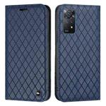 For Xiaomi Redmi Note 11 Pro Global 4G/5G S11 RFID Diamond Lattice Flip Leather Phone Case(Blue)