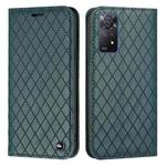 For Xiaomi Redmi Note 11 Pro Global 4G/5G S11 RFID Diamond Lattice Flip Leather Phone Case(Green)