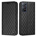 For Xiaomi Redmi Note 11 Pro Global 4G/5G S11 RFID Diamond Lattice Flip Leather Phone Case(Black)