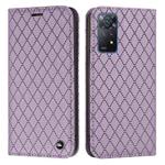 For Xiaomi Redmi Note 11 Pro Global 4G/5G S11 RFID Diamond Lattice Flip Leather Phone Case(Purple)