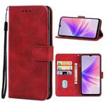 For OPPO A97 Leather Phone Case(Red)