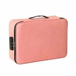 Large Capacity Multi-layers Foldable Fabric Document Storage Bag, Specification:Two Layers-Locked(Pink)