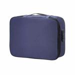 Multifunctional Thickened Large-capacity Document Storage Bag, Specification:Three Layers with Password Lock(Royal Blue)