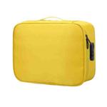 Multifunctional Thickened Large-capacity Document Storage Bag, Specification:Three Layers with Password Lock(Gold Yellow)