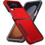 For Samsung Galaxy Z Flip4 Pioneer Armor Heavy Duty PC + TPU Phone Case(Red Black)