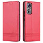 For Xiaomi 12 Lite AZNS Magnetic Calf Texture Leather Phone Case(Red)
