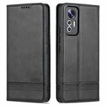 For Xiaomi 12 Lite AZNS Magnetic Calf Texture Leather Phone Case(Black)