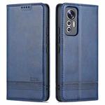 For Xiaomi 12 Lite AZNS Magnetic Calf Texture Leather Phone Case(Dark Blue)