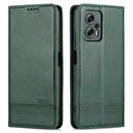For Xiaomi Redmi Note 11T Pro / Poco X4 GT AZNS Magnetic Calf Texture Leather Phone Case(Dark Green)
