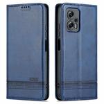 For Xiaomi Redmi Note 11T Pro / Poco X4 GT AZNS Magnetic Calf Texture Leather Phone Case(Dark Blue)