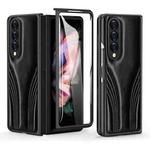 For Samsung Galaxy Z Fold4 Embossed Folding Phone Case(Black)