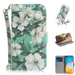 For Huawei P40 3D Painting Horizontal Flip Leather Case with Holder & Card Slot & Wallet & Lanyard(Watercolor flowers)