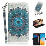 For Huawei P40 Pro 3D Painting Horizontal Flip Leather Case with Holder & Card Slot & Wallet & Lanyard(Peacock wreath)