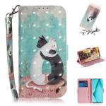 For Huawei nova 6 SE 3D Painting Horizontal Flip Leather Case with Holder & Card Slot & Wallet & Lanyard(Black and white cat)