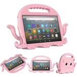 For Amazon Kindle Fire HD 7 2019 / 2017 / 2015 Octopus EVA Shockproof Tablet Case with Screen Film & Shoulder Strap(Pink)