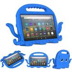 For Amazon Kindle Fire HD 7 2019 / 2017 / 2015 Octopus EVA Shockproof Tablet Case with Screen Film & Shoulder Strap(Blue)