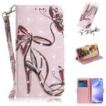 For Xiaomi Redmi K30 3D Painting Horizontal Flip Leather Case with Holder & Card Slot & Wallet & Lanyard(Butterfly and high heels)