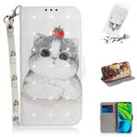 For Xiaomi Mi Note 10 3D Painting Horizontal Flip Leather Case with Holder & Card Slot & Wallet & Lanyard(Cute cat)