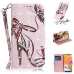 For Galaxy A01 3D Painting Horizontal Flip Leather Case with Holder & Card Slot & Wallet & Lanyard(Butterfly and high heels)