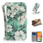 For Galaxy A01 3D Painting Horizontal Flip Leather Case with Holder & Card Slot & Wallet & Lanyard(Watercolor flowers)