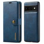 For Google Pixel 7 Pro DG.MING Crazy Horse Texture Detachable Magnetic Leather Phone Case(Blue)