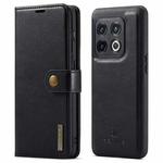 For OnePlus 10 Pro DG.MING Crazy Horse Texture Detachable Magnetic Leather Phone Case(Black)