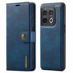 For OnePlus 10 Pro DG.MING Crazy Horse Texture Detachable Magnetic Leather Phone Case(Blue)