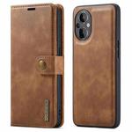 For OnePlus Nord N20 5G DG.MING Crazy Horse Texture Detachable Magnetic Leather Phone Case(Brown)