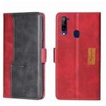 For ZTE Libero 5G Contrast Color Side Buckle Leather Phone Case(Red + Black)