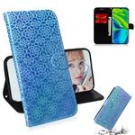 For Xiaomi Mi Note 10 Solid Color Colorful Magnetic Buckle Horizontal Flip PU Leather Case with Holder & Card Slots & Wallet & Lanyard(Blue)