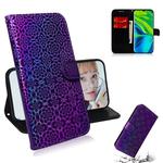 For Xiaomi Mi Note 10 Solid Color Colorful Magnetic Buckle Horizontal Flip PU Leather Case with Holder & Card Slots & Wallet & Lanyard(Purple)