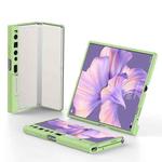 For Huawei Mate Xs 2 GKK Skin Feel Folding Full Coverage Phone Case with Holder(Matcha Green)