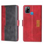 For Infinix Hot 10 Lite/Smart 5 X657 Contrast Color Side Buckle Leather Phone Case(Red + Black)