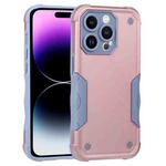 For iPhone 14 Pro Max Non-slip Shockproof Armor Phone Case (Rose Gold)