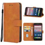 For Alcatel Pixi 4 4.0 Leather Phone Case(Brown)