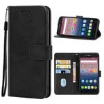 For Alcatel Pixi 4 4.0 Leather Phone Case(Black)