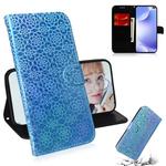 For Huawei P40 Pro Solid Color Colorful Magnetic Buckle Horizontal Flip PU Leather Case with Holder & Card Slots & Wallet & Lanyard(Blue)