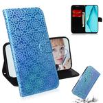 For Huawei P40 lite Solid Color Colorful Magnetic Buckle Horizontal Flip PU Leather Case with Holder & Card Slots & Wallet & Lanyard(Blue)