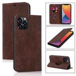 For iPhone 12 Pro Wireless Charging Magsafe Leather Phone Case(Brown)