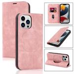 For iPhone 13 Pro Max Wireless Charging Magsafe Leather Phone Case (Pink)