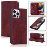 For iPhone 13 Pro Wireless Charging Magsafe Leather Phone Case (Red)