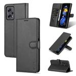 For Xiaomi Redmi Note 11T Pro/POCO X4 GT AZNS Skin Feel Calf Texture Flip Leather Phone Case(Black)